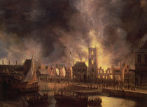 The Great Fire in the Old Town Hall von Jan Beerstraten