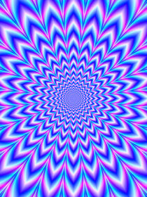 24 Point Psychedelic Pulse in Blue and Pink  von objowl