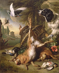 Still Life with Dead Game and Hares  by Jan Weenix