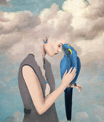 'You Are Safe with Me - Woman with Parrot' by Paula  Belle Flores