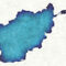 Afghanistan-map-with-drawn-lines-and-blue-watercolor-illustration