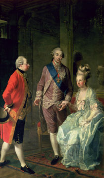 Archduke Maximilian Franz visiting Marie Antoinette  von Josef Hauzinger