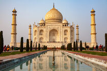 Golden Taj Mahal - India - Front view Landscape by Valentijn van der Hammen