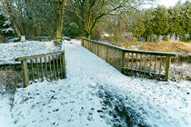 Holzbrücke im Winter in Ocholt von Stephan B. Schäfer