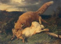 Fox and Hare by Johann Baptist Hofner