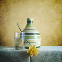 Striped Green Vase and Narcussus * Gestreifte grüne Vase und Narzisse 4(9) von Nikolay Panov