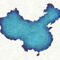 China-map-with-drawn-lines-and-blue-watercolor-illustration-s