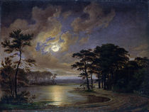 Holstein Sea - Moonlight by Johann Georg Haeselich