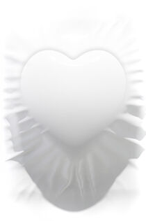 heart symbol extruded from white cloth von Konstantin Petrov