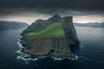 Steep cliffs of Kalsoy Island, Faroe Islands by Bastian Linder
