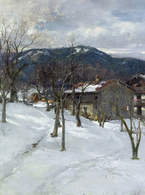 Winter landscape near Kutterling by Johann Sperl
