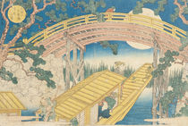 Fan Bridge by Moonlight by Yashima Gakutei