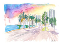 Miami Florida Bayfront Park Nachmittags Spaziergang by M.  Bleichner