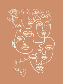 'Faces in line art' by Elisandra Sevenstar