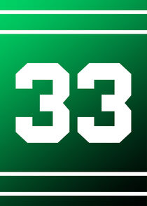 Shining Number 33 Green and White