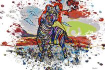 Zebra Color Splash von eloiseart