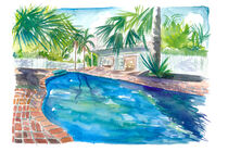 Magic Blue Pool im abgelegenen Key West Florida by M.  Bleichner