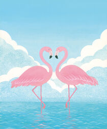 Pair of flamingos by Ayumi Yoshikawa