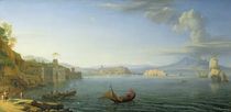 View of Naples by Adrien Manglard