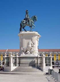 Die Reiterstatue von José I., entworfen von Joaquim Machado de Castro by Berthold Werner