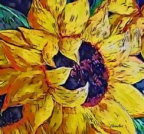 Sun Drenched Sunflowers von eloiseart