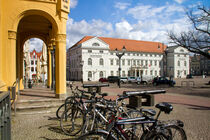 Hansestadt Wismar - Blick vom Stadthaus über den Marktplatz zum Rathaus von Holger Felix