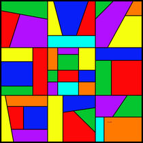 Geometrische Formen, modern, farbenfroh, Bildformat 1:1 von Thomas Richter