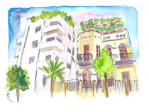 Neve Tzedek Tel Aviv Alte Häuser und Bauhausstraße von M.  Bleichner