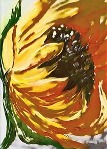 Smiling Sunflower PostModern by eloiseart