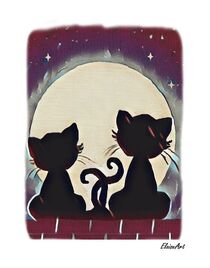 Meowing at the Moon von eloiseart