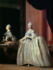 Empress Catherine II before the mirror von Vigilius Erichsen