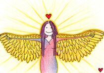 Strong golden Angel by Lena Erlmann