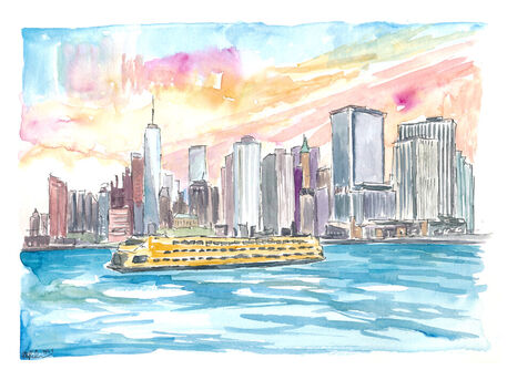 Staten-island-ferry-with-manhattan-skylinem