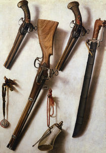 Trompe L'Oeil with Rifles von Vicente Victoria or Vitoria
