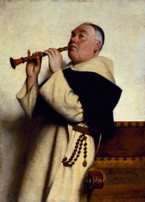Monk Playing a Clarinet  by Ture Nikolaus Cederstrom