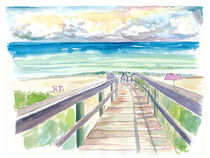Florida Strandspaziergang während des ruhigen Nachmittags by M.  Bleichner