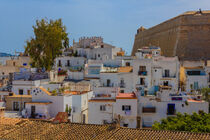 view of the houses of old Ibiza, Spain by susanna mattioda