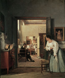 The Studio of Ingres in Rome von Jean Alaux