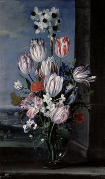 Flowers in a Crystal Vase by Jan van den Hecke