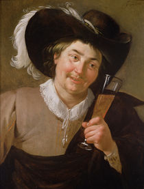 Portrait of a Man Holding a Wine Glass  by Jan van Bijlert or Bylert