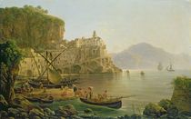 View Towards Atrani on the Amalfi by Joseph Rebell