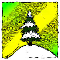 Snow Covered Pine Tree von Phil Perkins