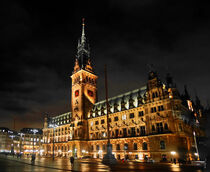 Rathaus bei Nacht by Edgar Schermaul