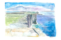 Inishmore Cliffs mit Dun Aonghasa Fort Aran Inseln Irland von M.  Bleichner