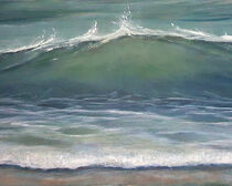 Gemälde Pur, Meerbild einer gemalten Welle by Anke Franikowski