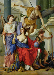 Allegory of the Regency of Anne of Austria  by Laurent de La Hire or La Hyre