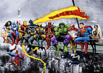 MORE Marvel and DC Superheroes Lunch Atop A Skyscraper! von Daniel Avenell