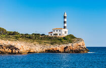 Lighthouse in Portocolom on Mallorca, Spain von Alex Winter