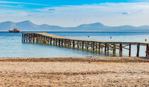 Pier at the bay of Alcudia on Majorca, Spain Balearic islands by Alex Winter