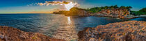 Coastline landscape panorama with beautiful sunset on Majorca, Spain, Mediterranean Sea by Alex Winter